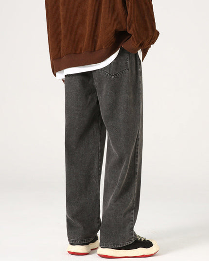 Men's Elastic Waist Loose Straight Drooping Mop Pants
