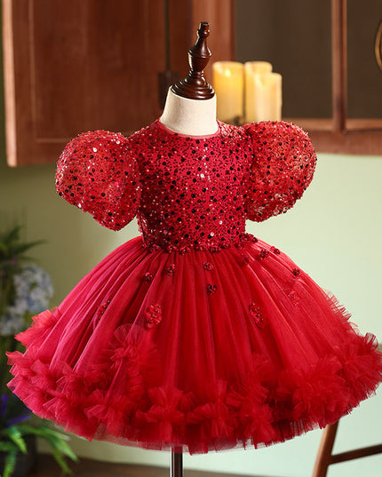 Red Evening Gown For Little Girls Perfect For Performances