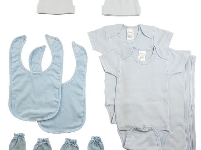 Boys 9 Piece Blue Layette Set
