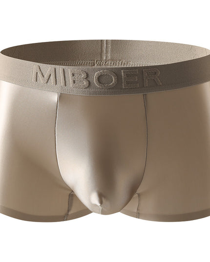 Mens Underwear Business Ice Silk Light Luxury Satin Boxers