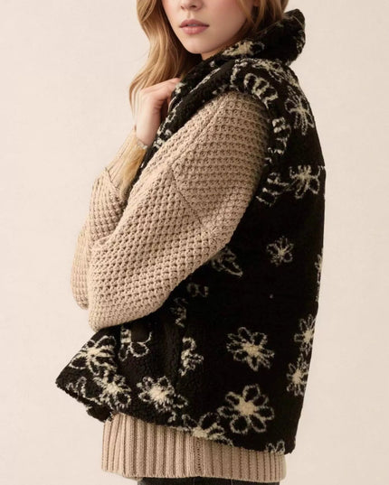 Zip Up Vest Coat with Pockets