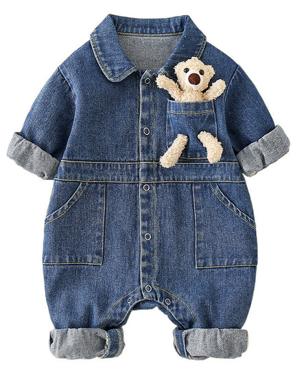 Clothes For Babies Autumn Clothes Newborn Denim Jumpsuit