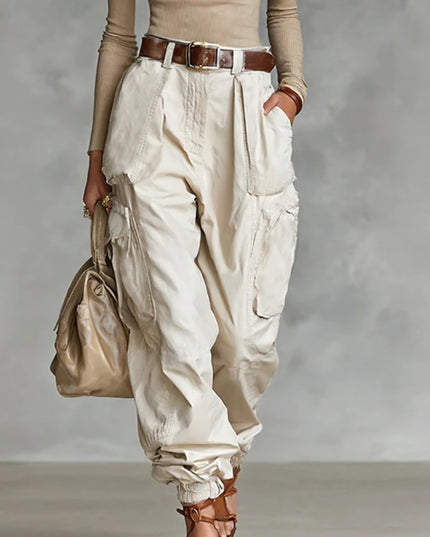 Niche Relaxed-fit Wide-leg Casual Trousers For Women