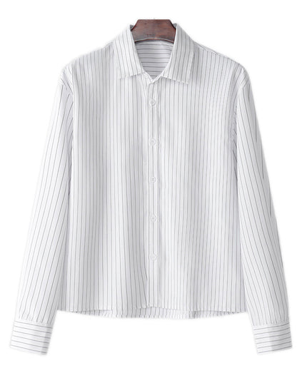 Men's Loose-Fitting All-Match Long-Sleeve Striped Shirt