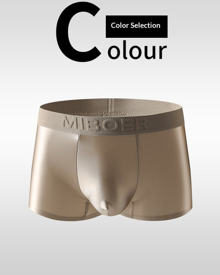 Mens Underwear Business Ice Silk Light Luxury Satin Boxers