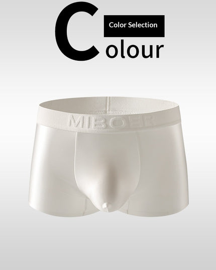 Mens Underwear Business Ice Silk Light Luxury Satin Boxers