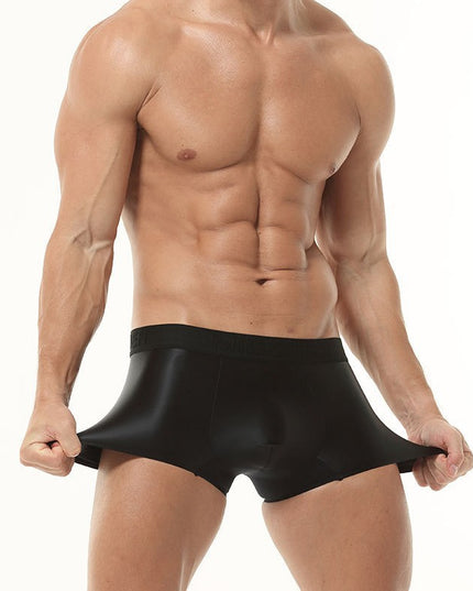 Mens Underwear Business Ice Silk Light Luxury Satin Boxers