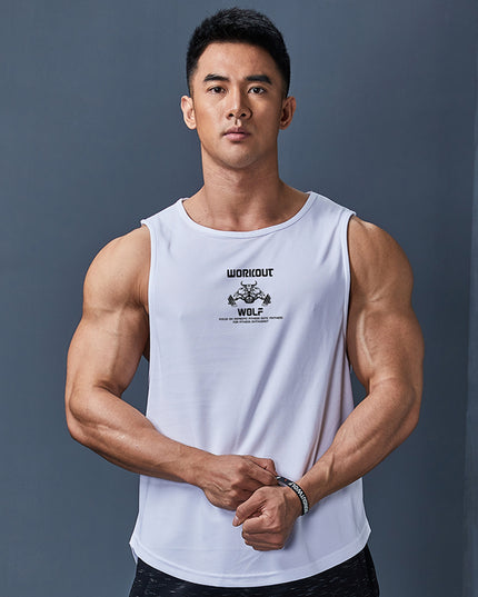 Men's Sleeveless Sports Quick-drying Clothes Loose Breathable Fitness Vest