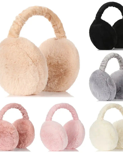 Fashion Autumn Winter Earmuffs Women Men Ear Warmer Plush Solid Color