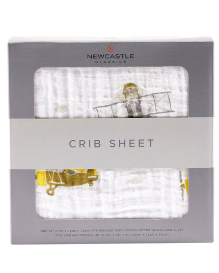 Airplane Animals Crib Sheet