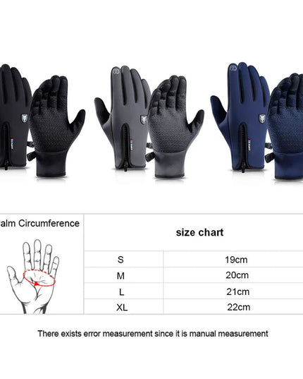 Winter Thermal Gloves Waterproof Windproof Outdoor Sports Warm Cycling