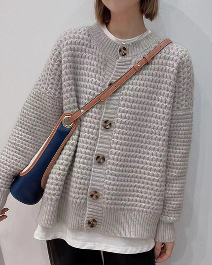 Womens Casual Button Down Knit Cardigan