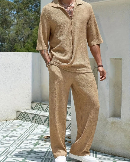 Vacation  Summer Men's retro casual pants set