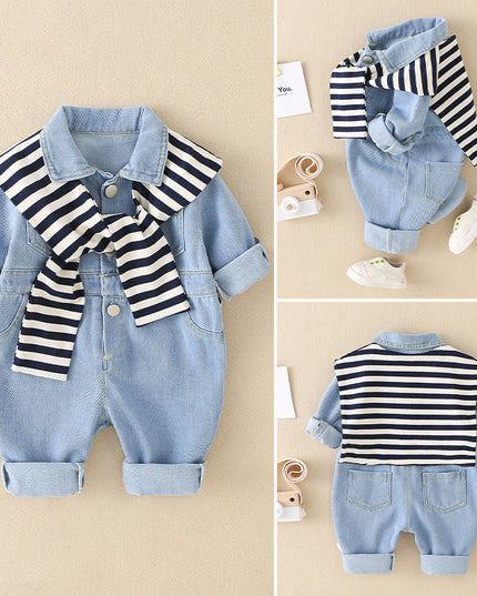 Clothes For Babies Autumn Clothes Newborn Denim Jumpsuit