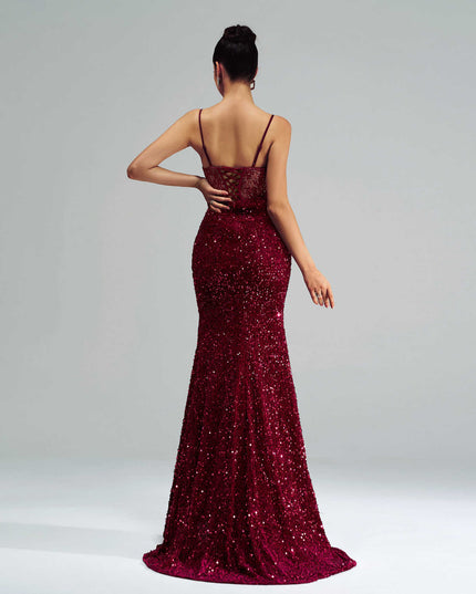 Sequin Birthday Party Dresses Long Prom Evening