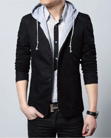 Mens Street Style Hooded Blazer