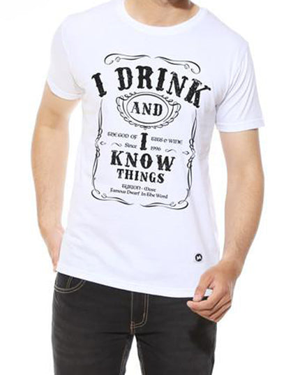 I Drink and I know Things - White Men's T Shirt