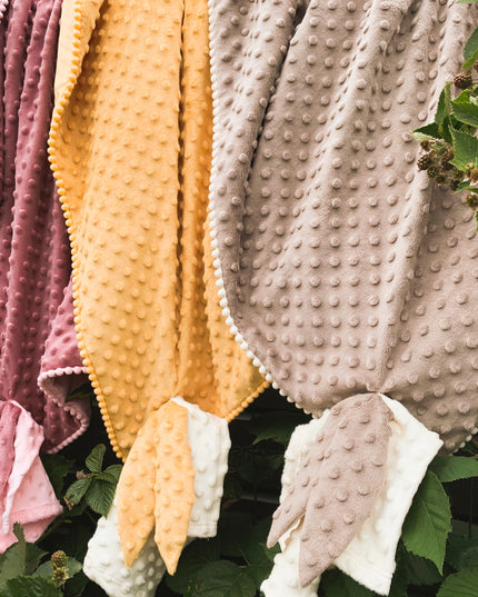 2in1 Blanket with sewn-up Baby Comforter, dusty rose