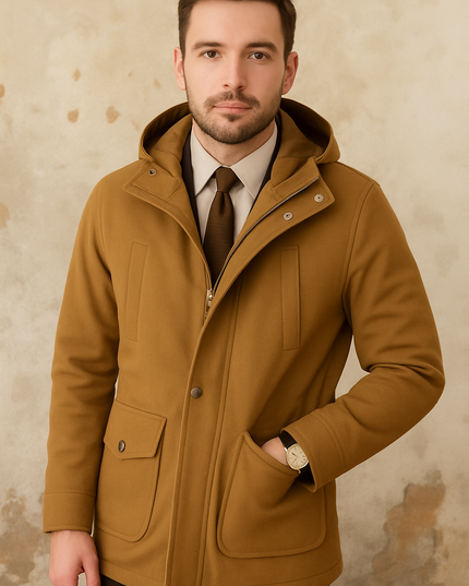 Men's Slim Hooded Casual Jacket