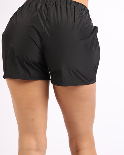Casual Elastic Waist Windbreaker Sports Home Daily Jogging Cute Shorts