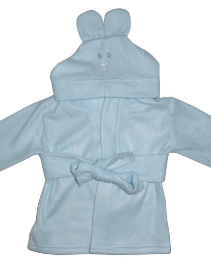 Fleece Robe With Hoodie Blue
