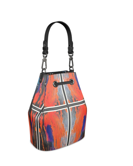 Nappa Leather Art Aaliyah Bag | featuring Art Remix on one side