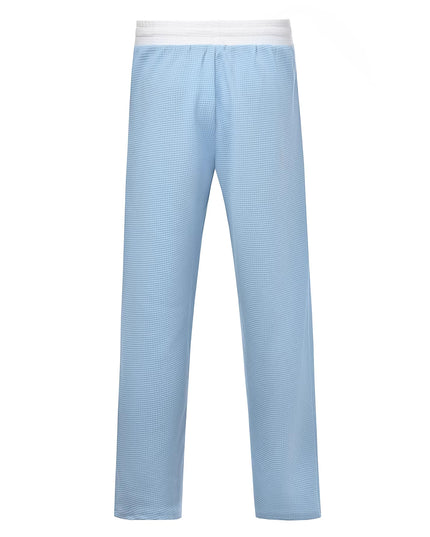 Men's Color-Block Waffle-Weave Casual Straight-Leg Pants