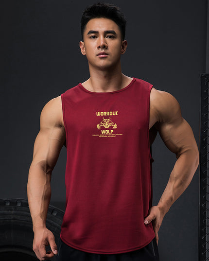 Men's Sleeveless Sports Quick-drying Clothes Loose Breathable Fitness Vest