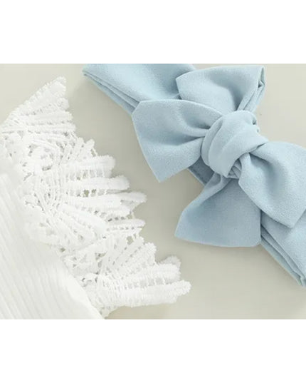 Girl Outfits,Summer Clothes Sets Ruffle Ribbed Romper