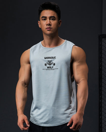 Men's Sleeveless Sports Quick-drying Clothes Loose Breathable Fitness Vest
