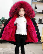 Black with rose red / 110cm