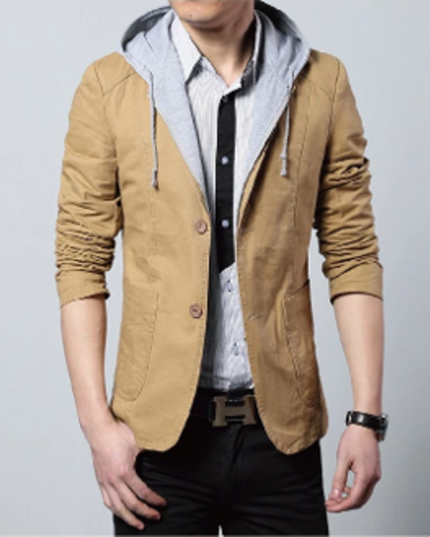 Mens Street Style Hooded Blazer