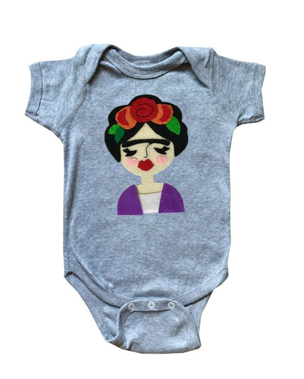 Frida Infant Bodysuit - Gray and Pink