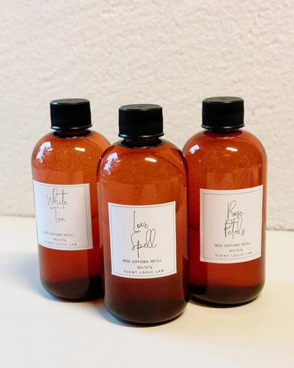 Reed Diffuser Refill – 8oz | Non-Toxic, Essential Oil Infused | 40+
