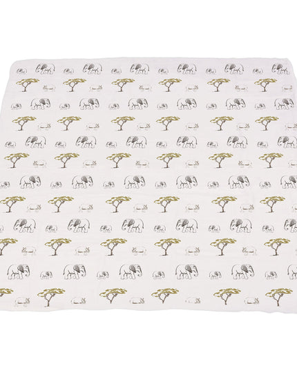 Hear Me Roar Lion and Rhinos and Elephants Bamboo Newcastle Blanket